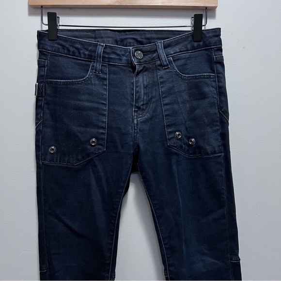 Zadig & Voltaire Grey Black Skinny Jeans Zipper Ankle Size 25 - Picture 3 of 15